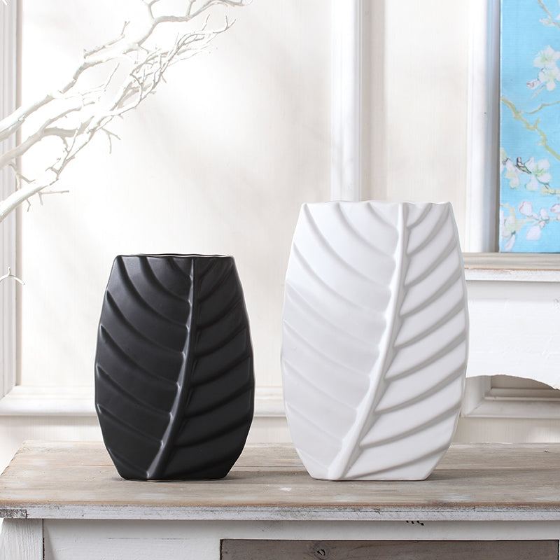 Meuble TV moderne en forme de feuilles, décoration de table nordique, vase en céramique de luxe