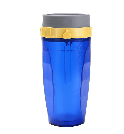 Gobelet isotherme portable sans couvercle à double paroi avec paille, idéal pour les voyages, les enfants et les adultes.