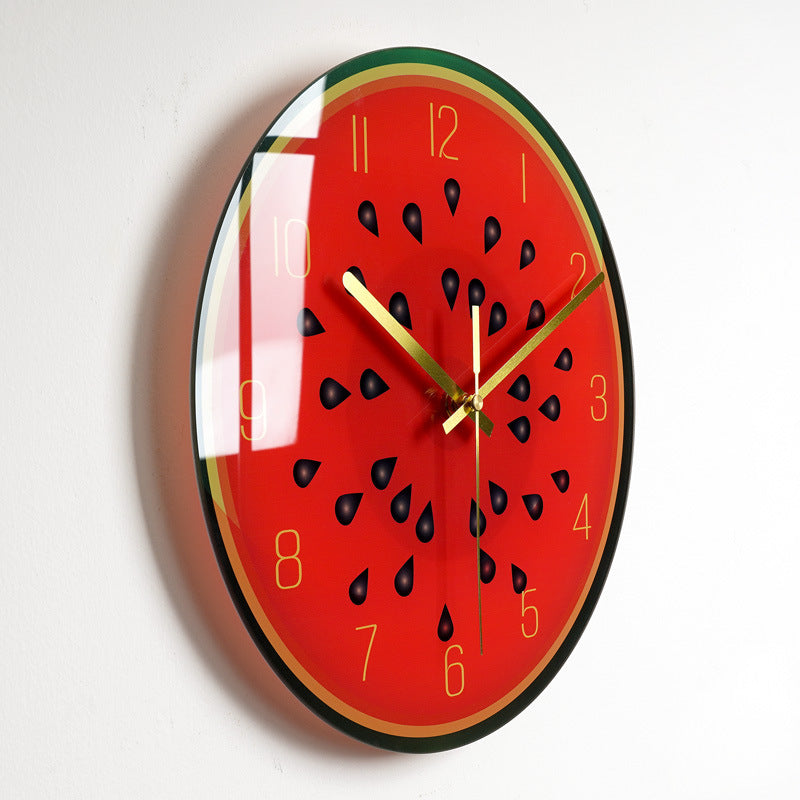 Horloge murale silencieuse de luxe pour salon, horloge en verre