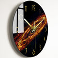 Horloge murale silencieuse de luxe pour salon, horloge en verre