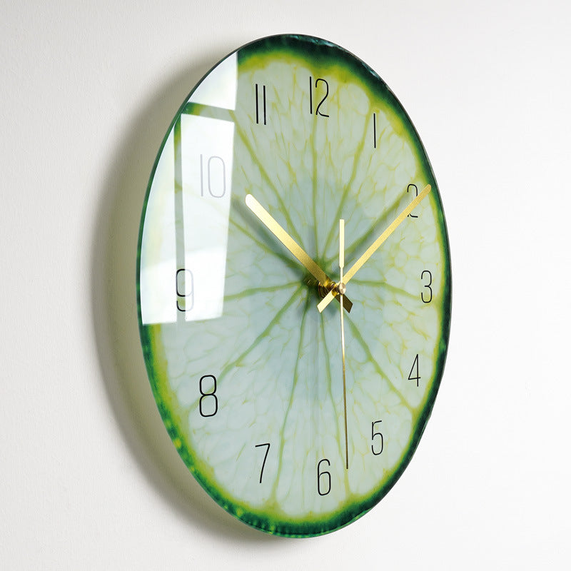 Horloge murale silencieuse de luxe pour salon, horloge en verre