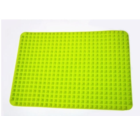 Tapis de cuisson pyramidal en silicone antiadhésif avec grille, tapis de cuisson polyvalent pour four et barbecue, tapis résistant à la chaleur, ustensiles et accessoires de cuisine