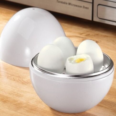 Cuiseur à œufs vapeur pour micro-ondes (capacité : 4 œufs), cuisson facile et rapide en 5 minutes, œufs durs ou mollets, ustensiles de cuisine, accessoires de cuisine