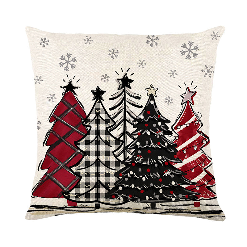 Housse de coussin de Noël, taie d'oreiller, décoration de Noël pour la maison, ornement de Noël, cadeau de bonne année