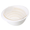 Panier égouttoir portable détachable à double couche pour fruits et légumes, pour le nettoyage des nouilles de riz lavées
