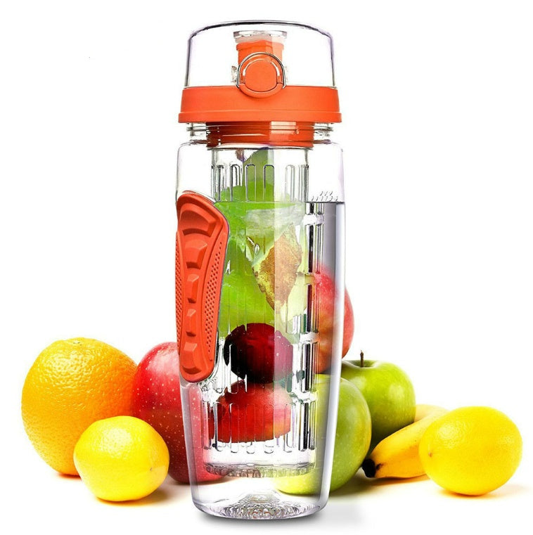 Bouteille shaker à jus avec infuseur à fruits gratuit, bouteille de camping portable pour l'escalade