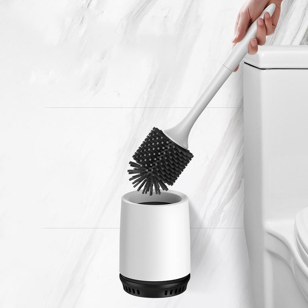 Tête de brosse en plastique souple antiadhésive pour toilettes