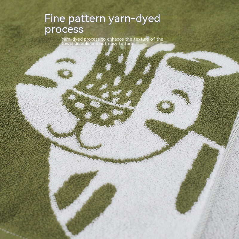 Serviette de bain douce, épaisse, absorbante et à séchage rapide, à motif dessin animé mignon, idéale pour la maison et les voyages.