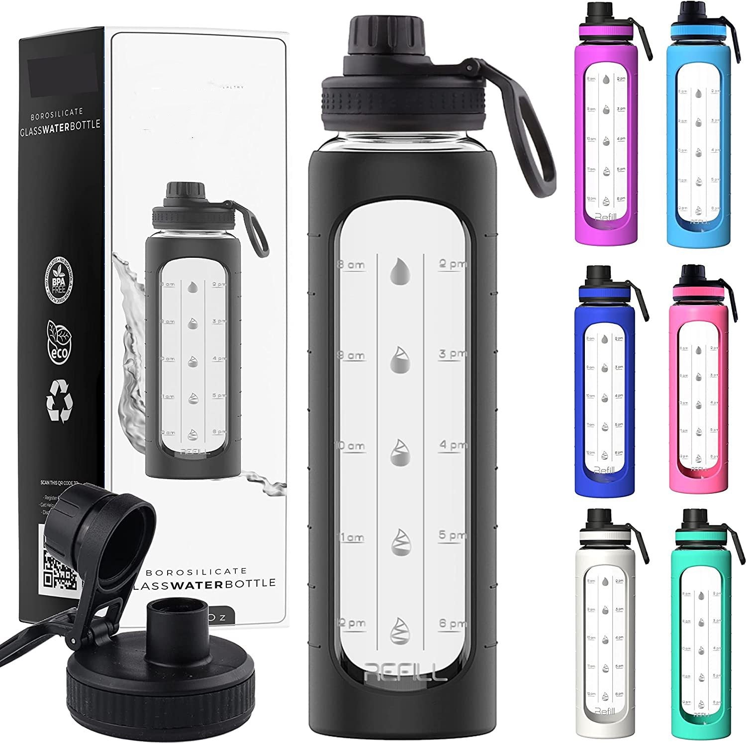 Bouteille d'eau de sport portable avec grande capacité, accessoires de cuisine