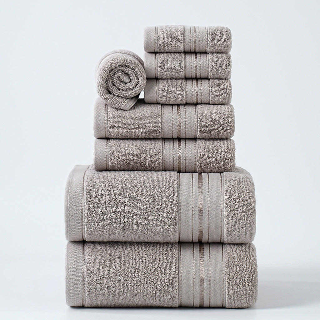Ensemble de 8 serviettes de bain en pur coton pour la maison, absorbantes et adaptées aux adultes.