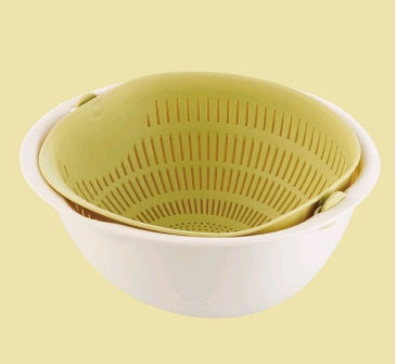 Panier égouttoir portable détachable à double couche pour fruits et légumes, pour le nettoyage des nouilles de riz lavées