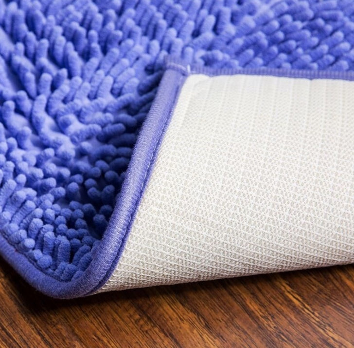 Tapis de sol de salle de bain absorbant en chenille et antidérapant
