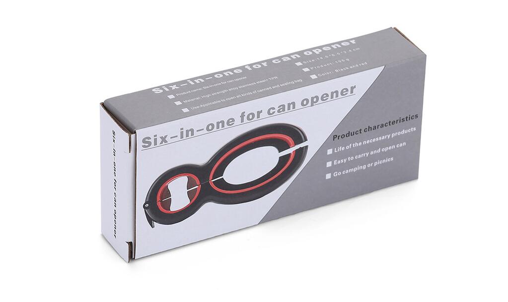 Ouvre-bouteille/boîte multifonctionnel facile à ouvrir, six en un