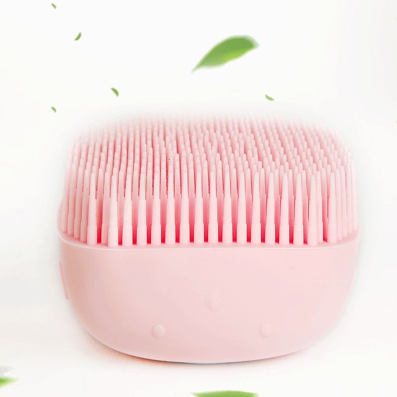 Brosse de bain pour chat et chien à poils souples en silicone, peigne et distributeur de shampoing pour le toilettage et le démêlage des poils morts.