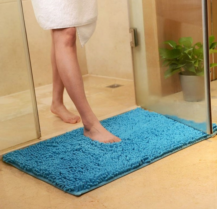 Tapis de sol de salle de bain absorbant en chenille et antidérapant