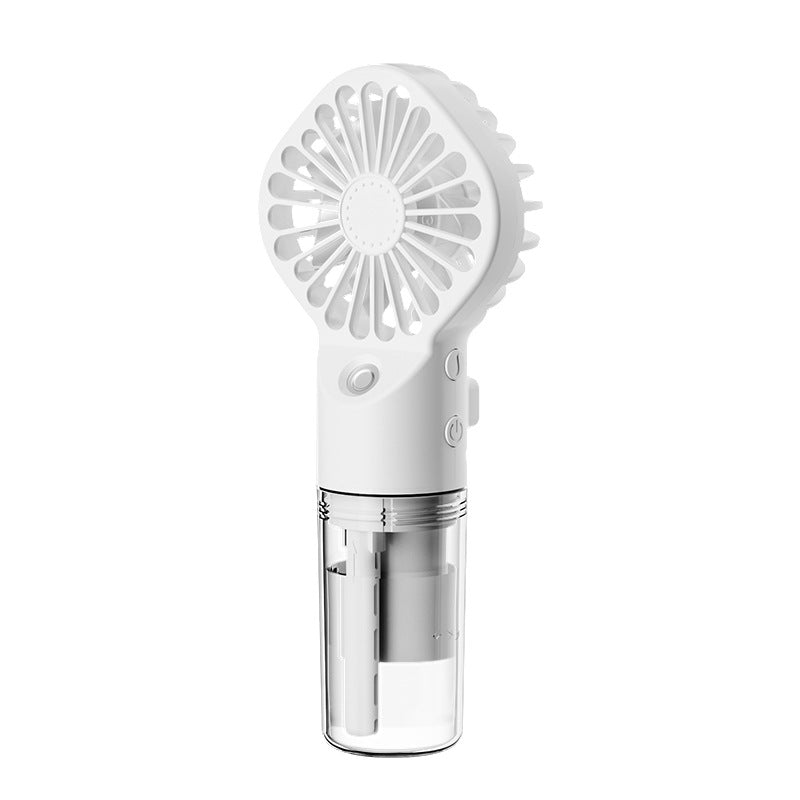 Ventilateur brumisateur portable à 4 vitesses, rechargeable par USB, idéal pour l'été et parfait pour l'extérieur.