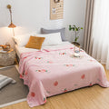Couverture thermique en flanelle à motif pêche pour la maison