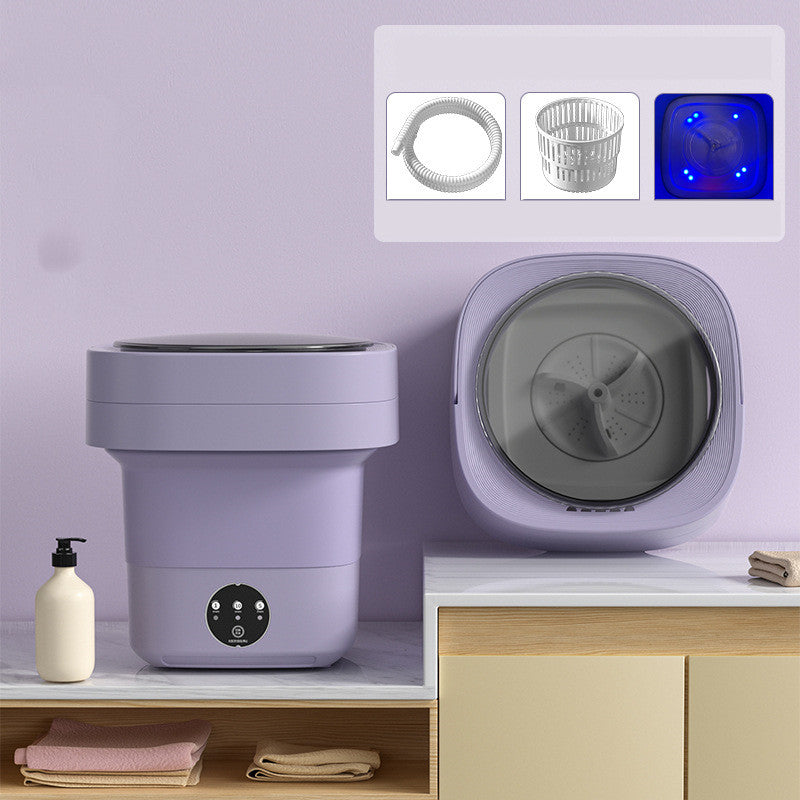 Mini machine à laver pliable et portable pour chaussettes, sous-vêtements et culottes. Grande capacité. 3 modèles avec essorage.