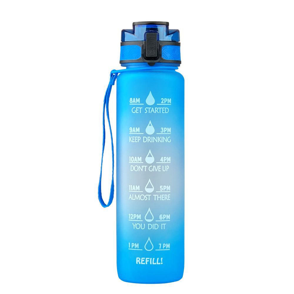 Gourde transparente 1000 ml, style kawaii, sans BPA, avec infuseur intégré. Convient également pour le sport et le lait. Gourde transparente.