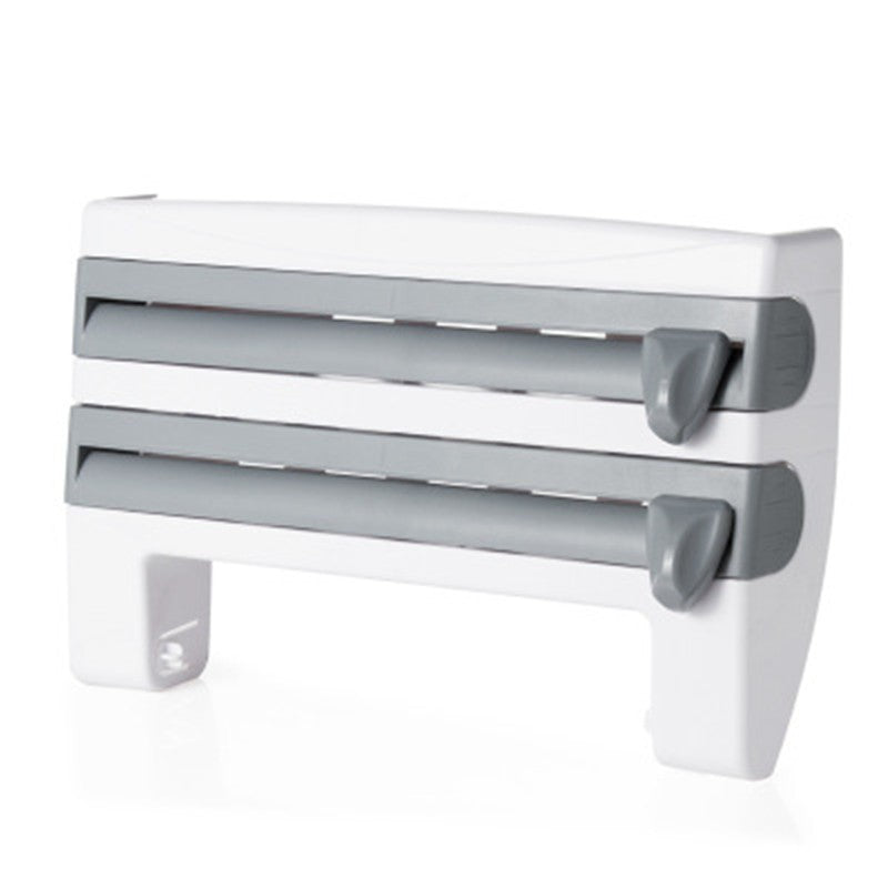 Distributeur de papier essuie-tout 4 en 1 pour cuisine, film alimentaire, papier aluminium et essuie-tout