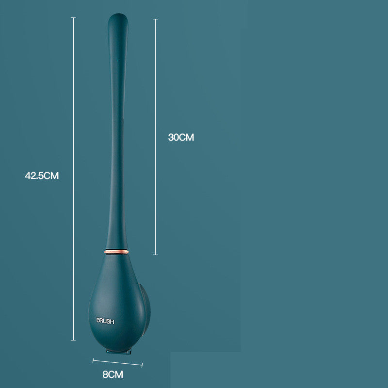 Brosse ménagère murale à long manche en silicone pour toilettes