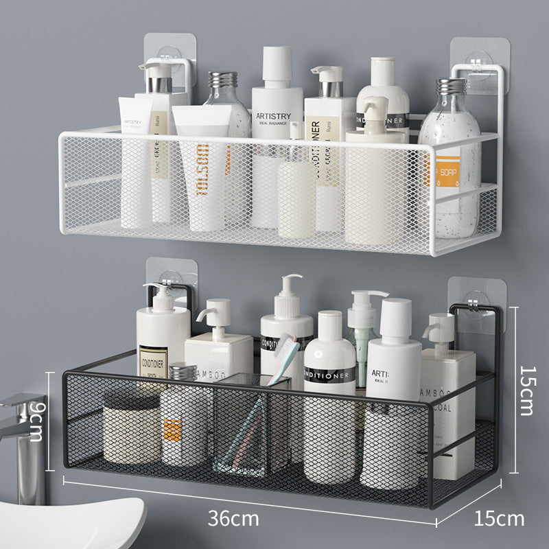 Étagère murale de salle de bain sans perçage, organisateur de shampoing pour douche, accessoires de toilette