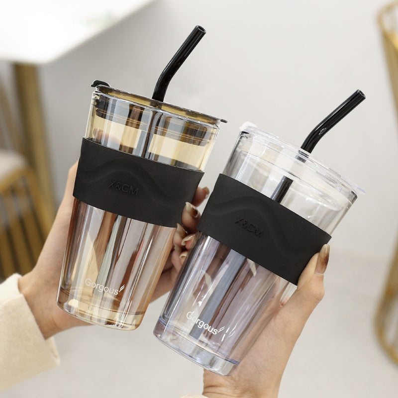 Aurores boréales, verre de paille portable, maison, étudiant