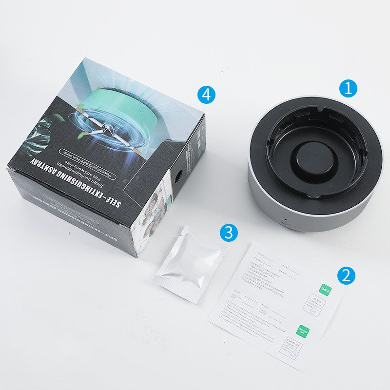 Cendrier purificateur d'air avec élimination de fumée et purification par anions - Appareil portable pour voiture