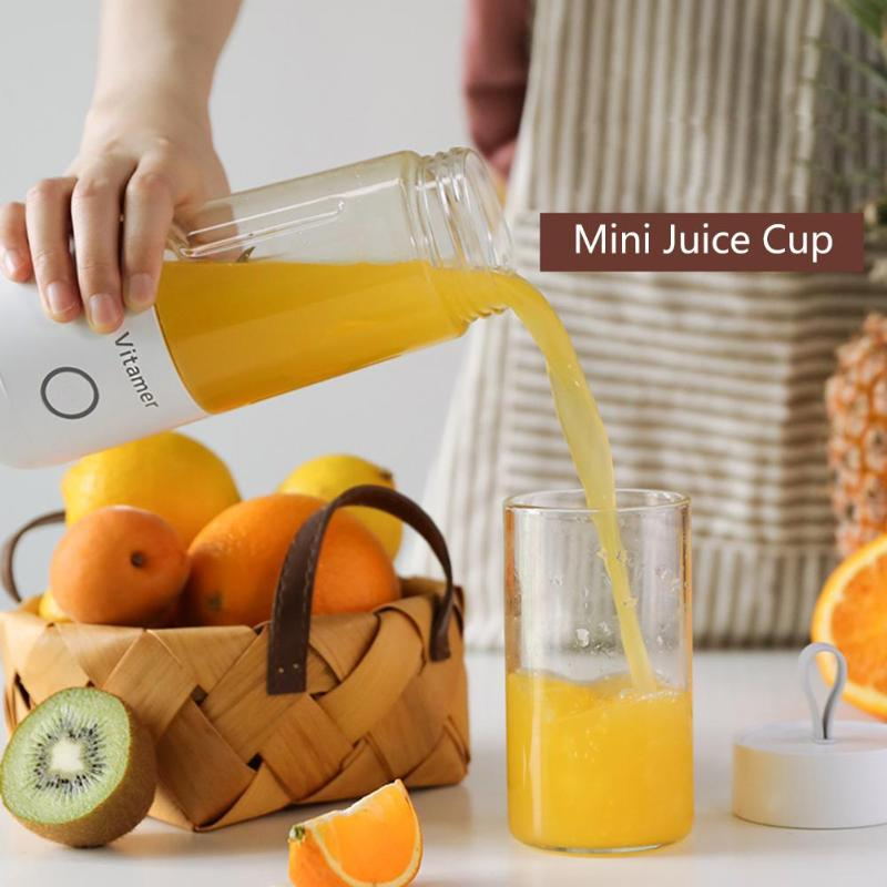 Mixeur portable 350 ml, centrifugeuse électrique rechargeable USB, mixeur à smoothies et granités, bouteille mélangeur à jus, accessoire de cuisine rechargeable par USB