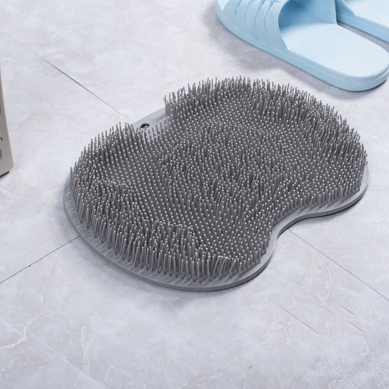 Brosse de bain massante, tapis de bain antidérapant, brosse de massage du dos, ventouse en silicone, coussinet de massage des pieds, outil de nettoyage du corps