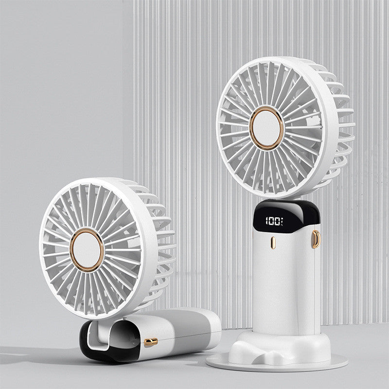 Mini ventilateur électrique portable rechargeable par USB, pliable, à suspendre autour du cou, pour l'extérieur, réglable sur 5 vitesses, puissant rafraîchisseur d'air