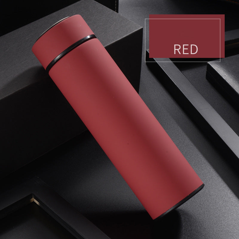 Bouteille d'eau isotherme en acier inoxydable de 450 ml à double paroi sous vide, idéale pour les voyages d'affaires, le sport et les activités de plein air.