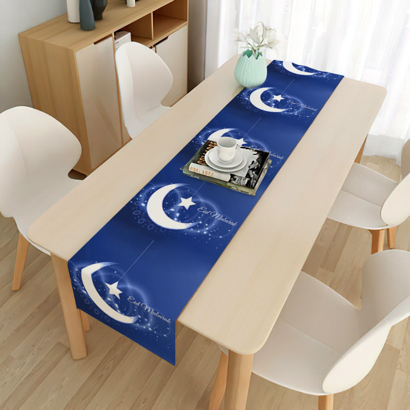 Drapeau de table décoratif en tissu pour la maison musulmane pendant le Ramadan