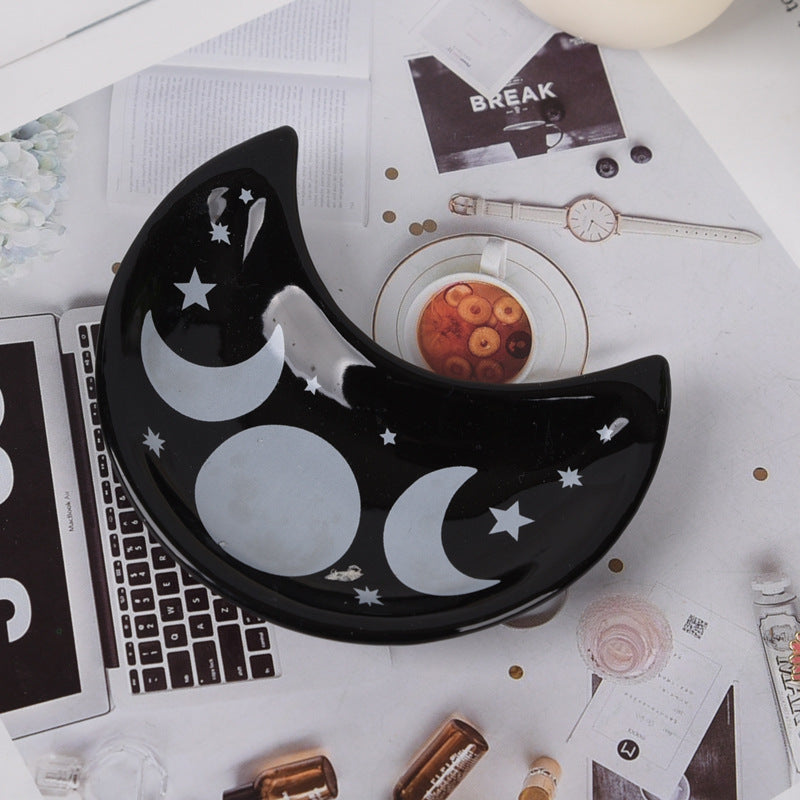 Porte-bijoux en céramique en forme de lune - Décoration intérieure