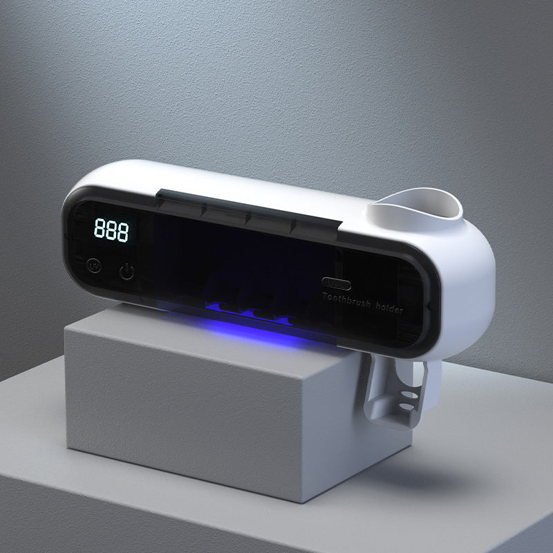 Stérilisateur UV pour dents de lait sans perçage, avec support de rangement et séchage électrique intégré.