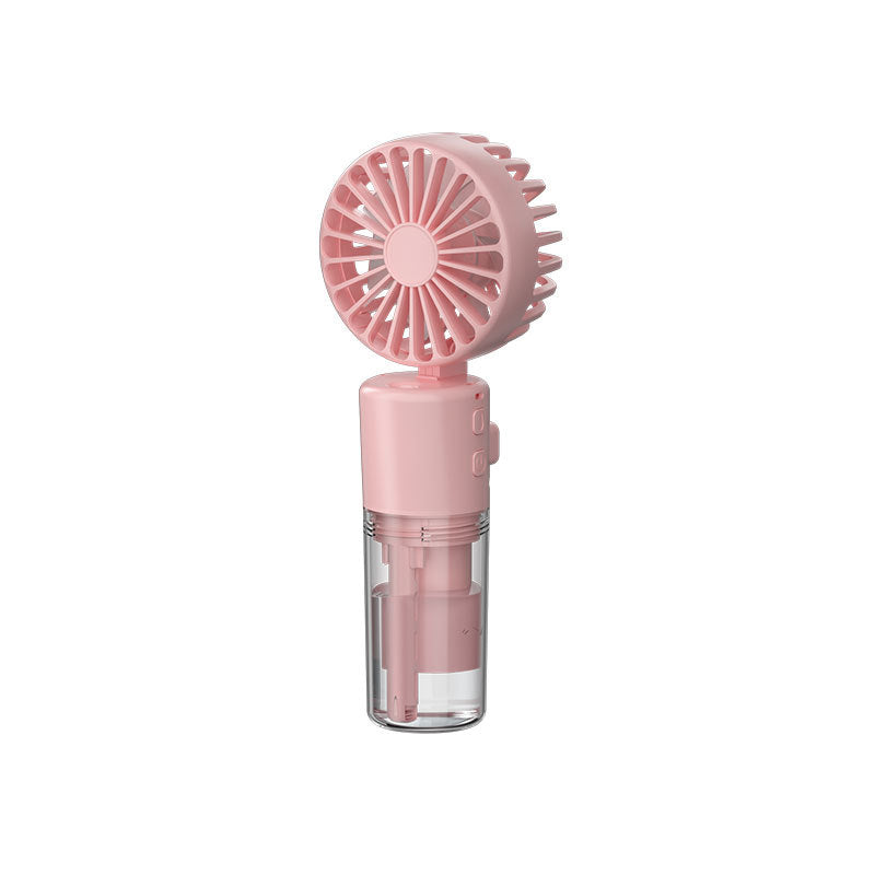 Ventilateur brumisateur portable à 4 vitesses, rechargeable par USB, idéal pour l'été et parfait pour l'extérieur.