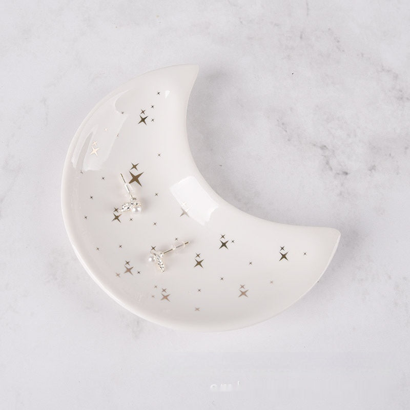 Porte-bijoux en céramique en forme de lune - Décoration intérieure