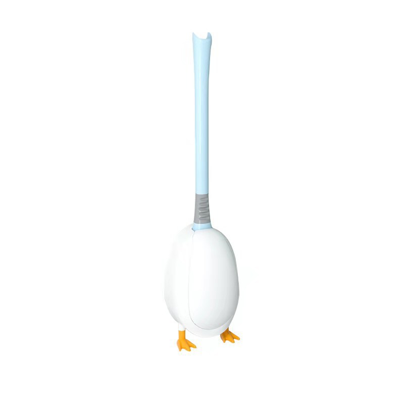 Brosse de toilette en forme de canard plongeur sans angle mort, manche long et poils doux