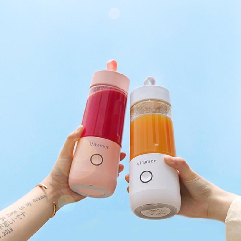 Mixeur portable 350 ml, centrifugeuse électrique rechargeable USB, mixeur à smoothies et granités, bouteille mélangeur à jus, accessoire de cuisine rechargeable par USB