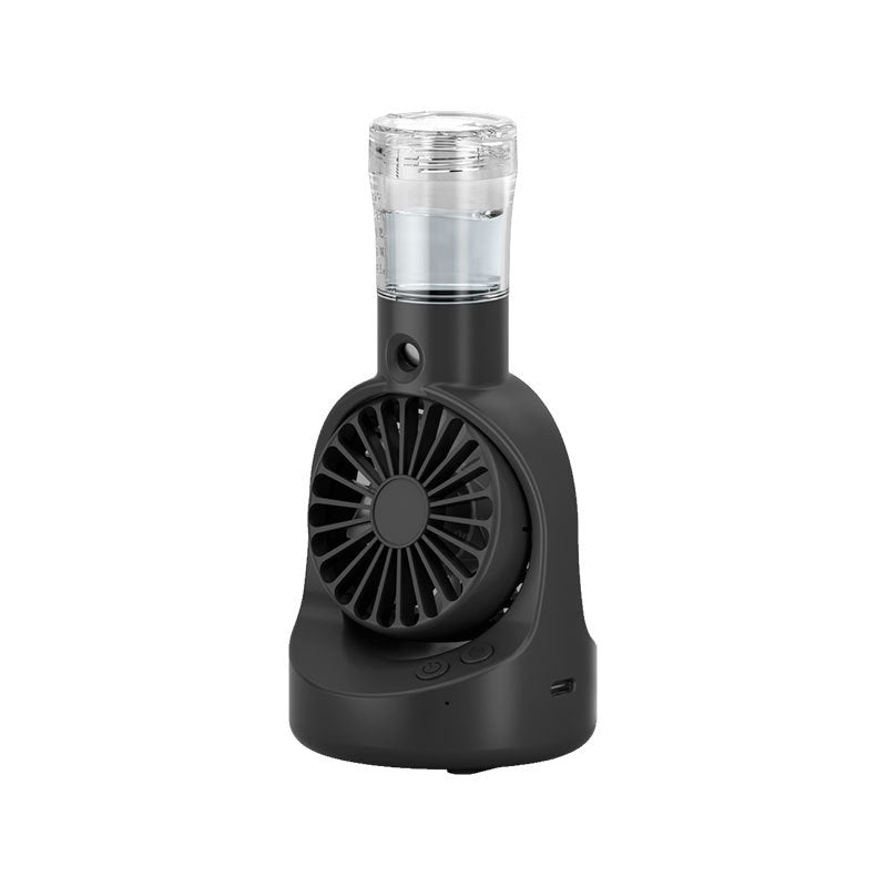 Ventilateur brumisateur portable à 4 vitesses, rechargeable par USB, idéal pour l'été et parfait pour l'extérieur.