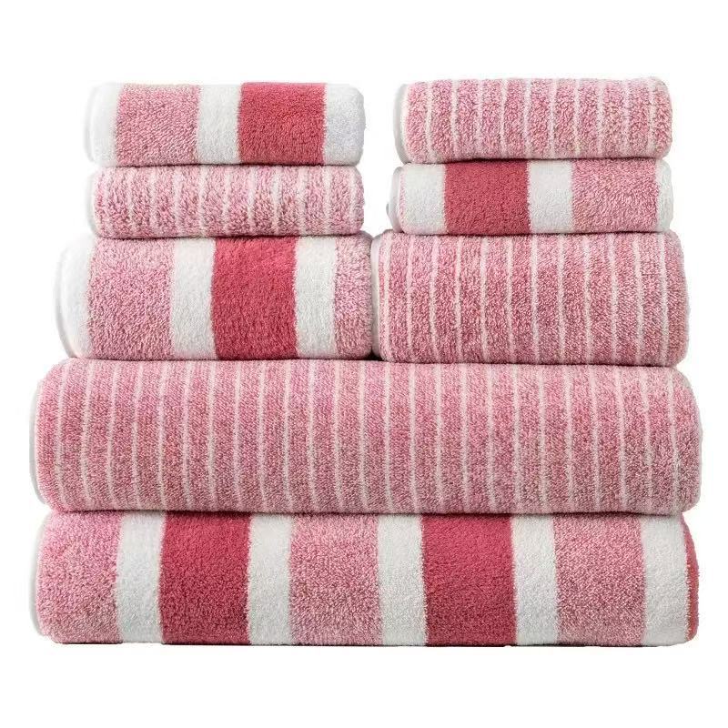 Ensemble de 8 serviettes de toilette absorbantes et épaisses pour la maison.