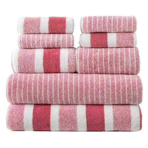 Ensemble de 8 serviettes de toilette absorbantes et épaisses pour la maison.