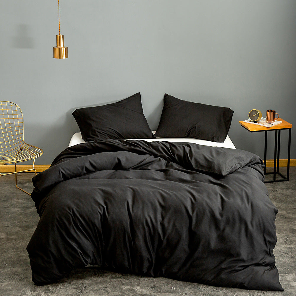 Housse de couette unie brossée, produit unique en textile de maison tendance