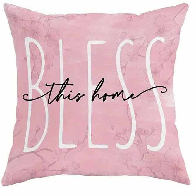 Housse de coussin à motif de fleurs de cerisier printanières pour canapé