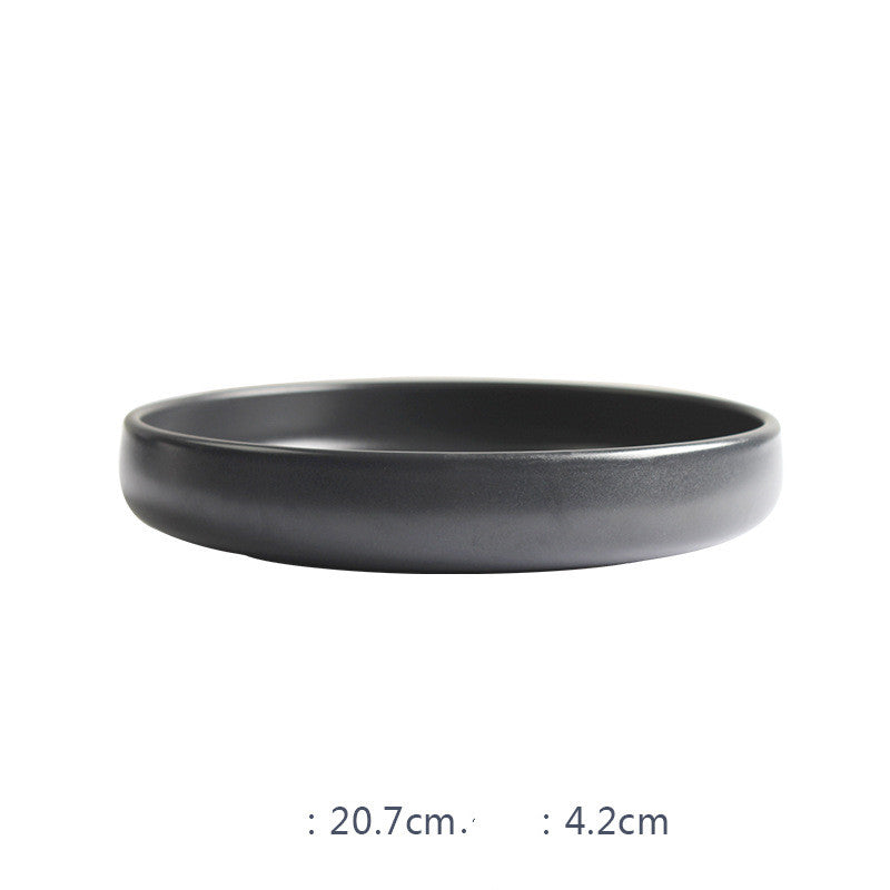 Ensemble de vaisselle nordique en céramique pour bol à riz, assiette à steak et plat profond.