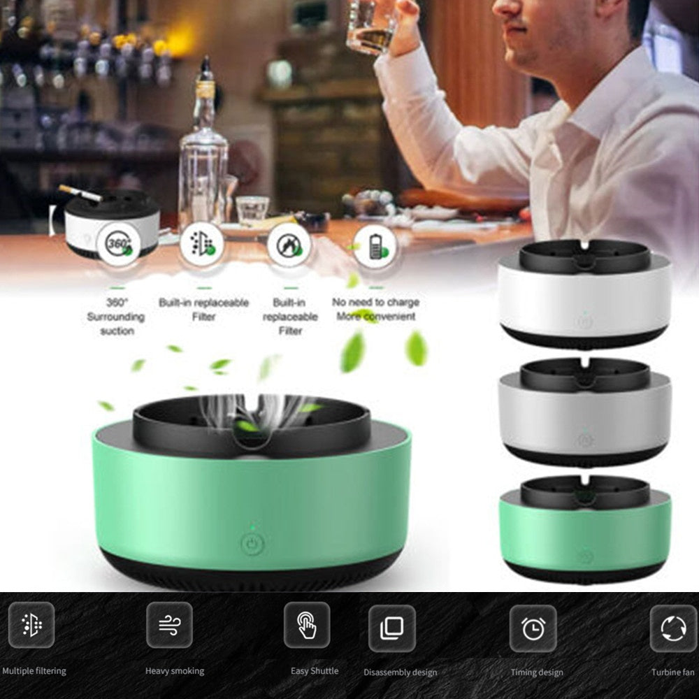Cendrier purificateur d'air avec élimination de fumée et purification par anions - Appareil portable pour voiture