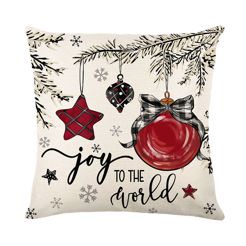 Housse de coussin de Noël, taie d'oreiller, décoration de Noël pour la maison, ornement de Noël, cadeau de bonne année