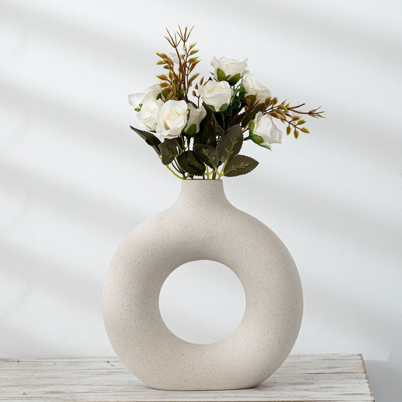 Nouveau vase à biscuits avec particules givrées, dispositif de composition florale