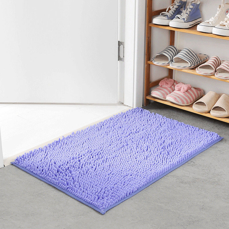 Tapis de sol de salle de bain absorbant en chenille et antidérapant