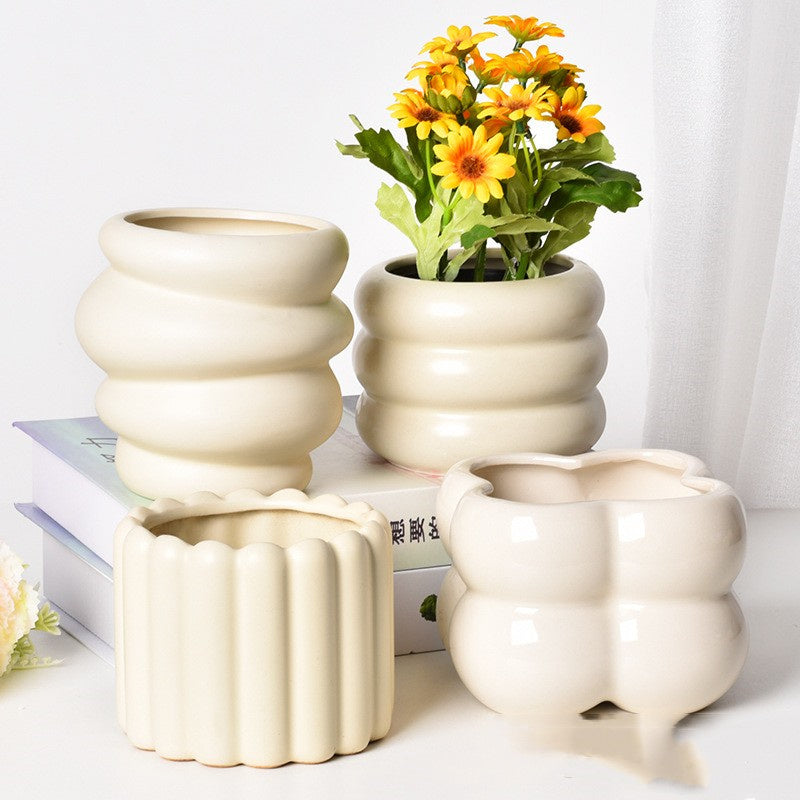 Pot de fleurs en céramique pour décoration intérieure haut de gamme